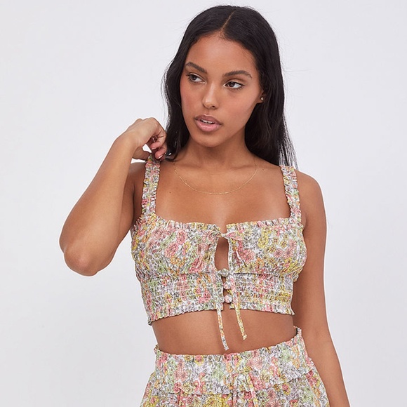 For Love And Lemons Esme Cami XS Multi-Color Floral NEW